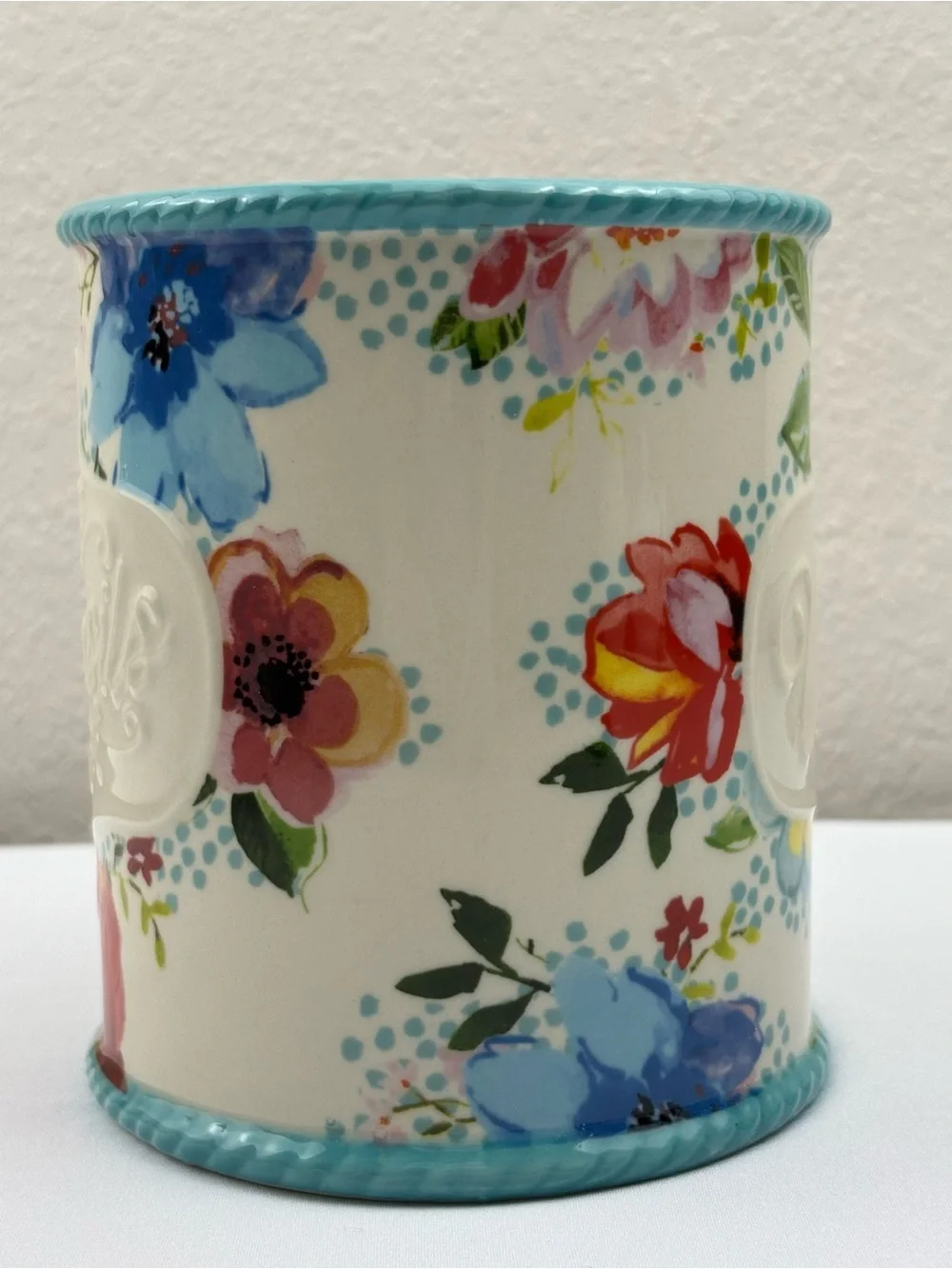 The Pioneer Woman Melody Floral Stoneware Utensil Holder